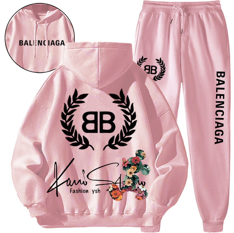 【Balenciaga 】シンプルなデザインのカラーマウスのファッションパーカーのセットです