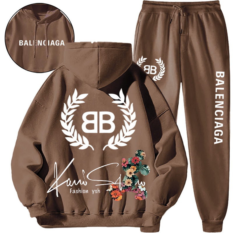 【Balenciaga 】シンプルなデザインのカラーマウスのファッションパーカーのセットです