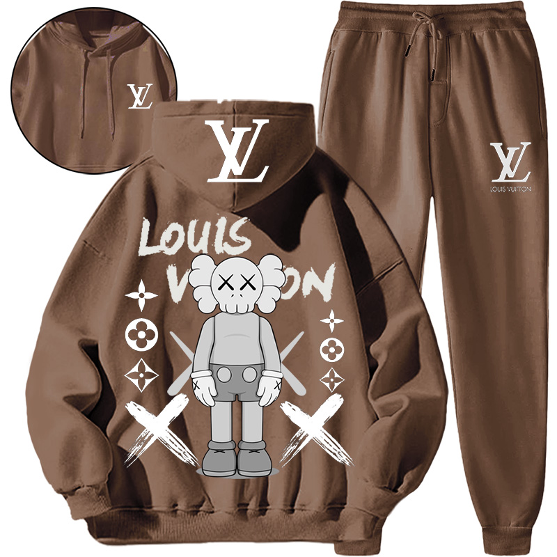 【 Louis Vuitton Malletier 】ユニークな配列デザインがおしゃれなパーカーのスーツです