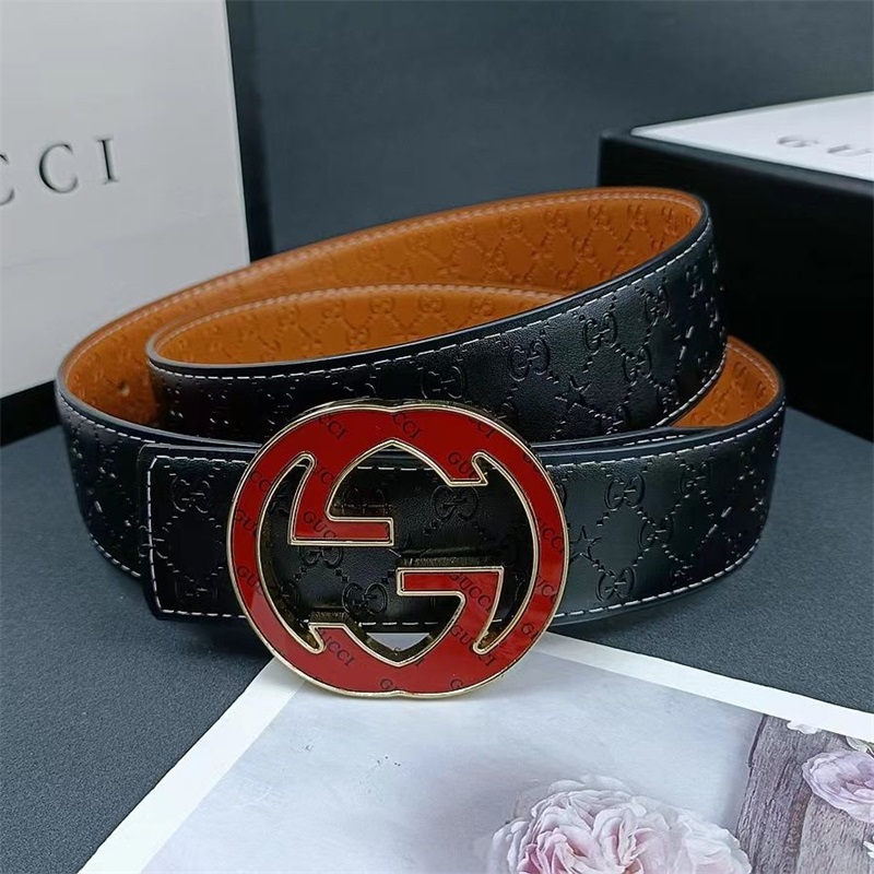 GUCCIメンズ本革ビジネスベルト16 SS93998