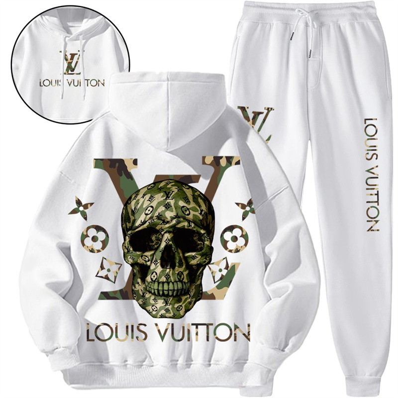 【 Louis Vuitton】迷彩ストリートファッションスタイルドクロパーカーのスーツです