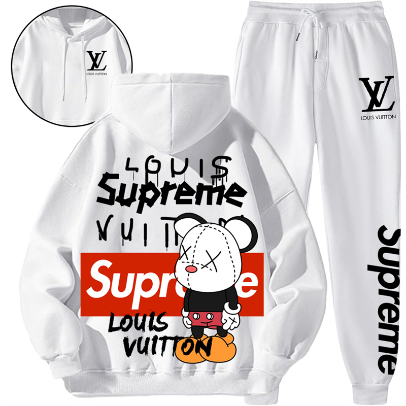 【LOUIS VUITTON & SUPREME】グラフィティアート風のぬいぐるみキャラクターですパーカーのスーツです