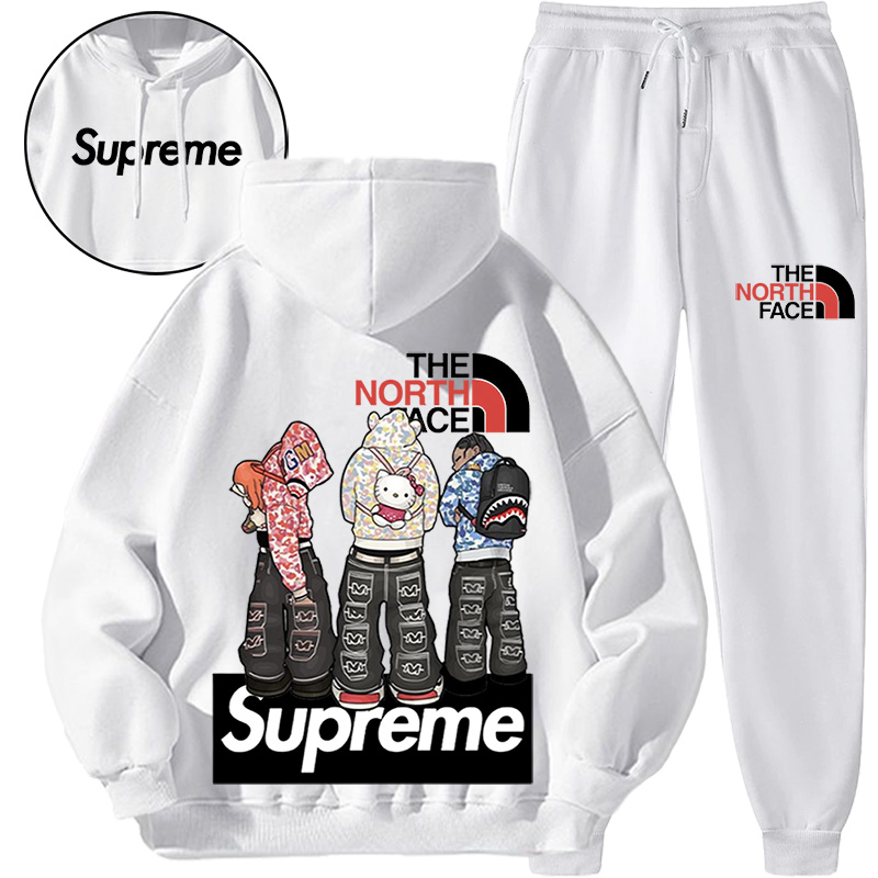 【 Supreme x The North Face 】デザインスタイルストリートファッションブランドの衛衣スーツです