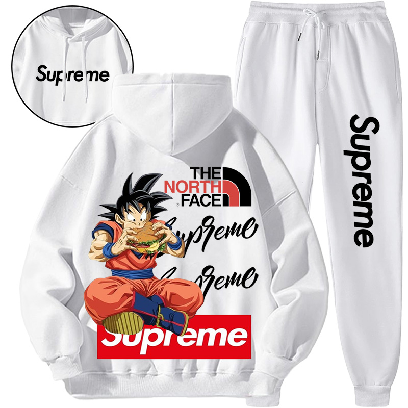 【 Supreme】箇性的なファッションデザインのブランドの連名のパーカーのセットです