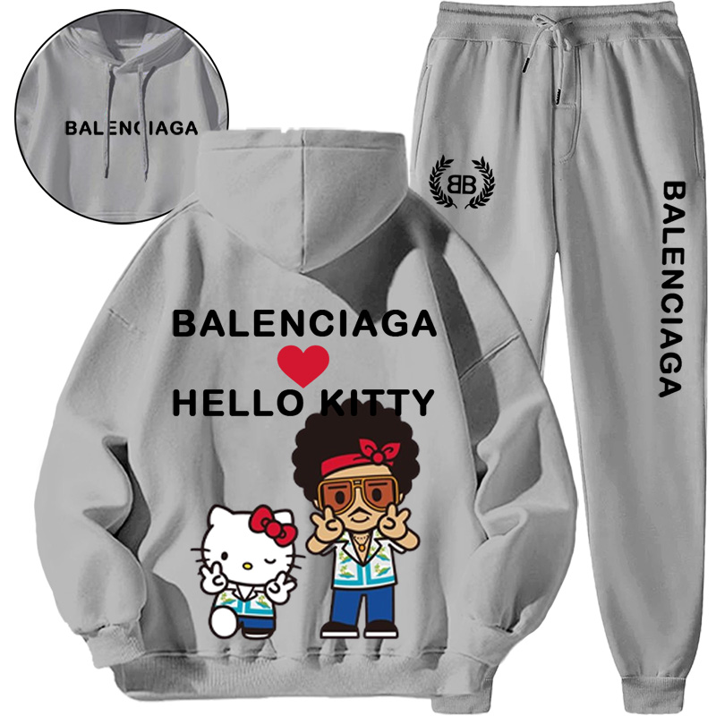 【 Balenciaga 】かわいい子猫ファッション連名パーカーセットです