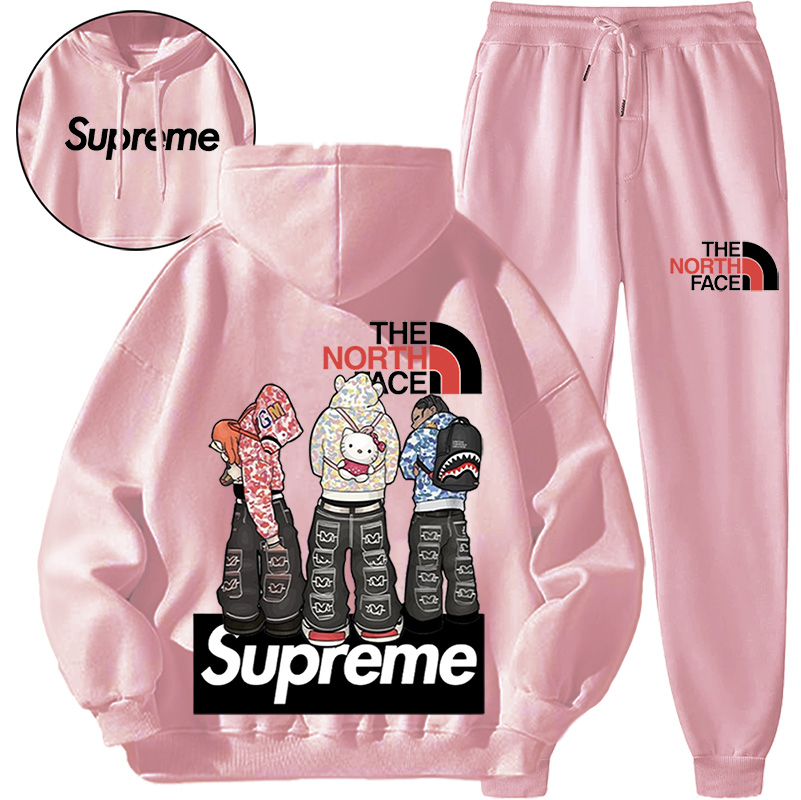 【 Supreme x The North Face 】デザインスタイルストリートファッションブランドの衛衣スーツです