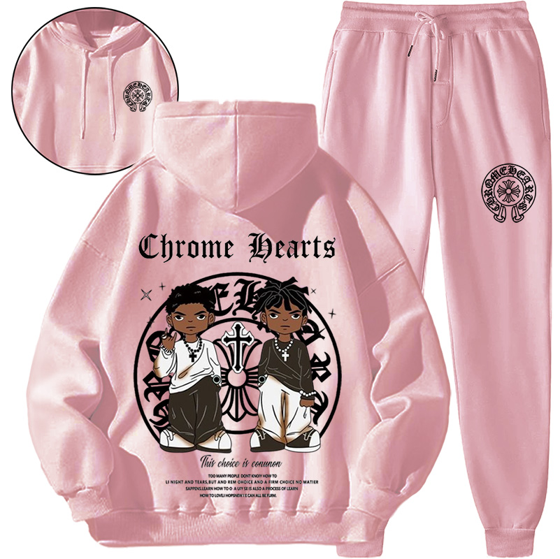 【 Chrome Hearts 】スタイリッシュなデザインの黒人ファッションパーカーのスーツです