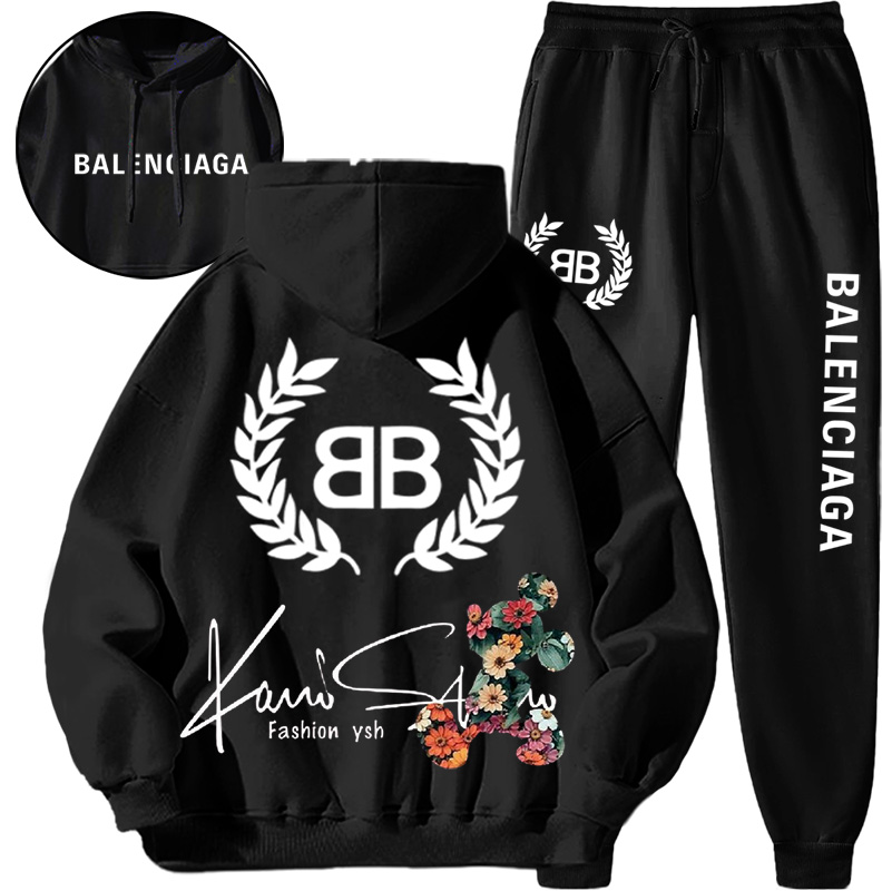 【Balenciaga 】シンプルなデザインのカラーマウスのファッションパーカーのセットです