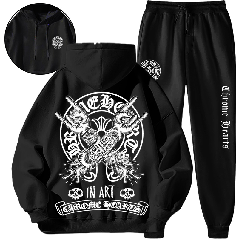 【 Chrome Hearts 】アメリカのストリートで流行しているパーカースーツです