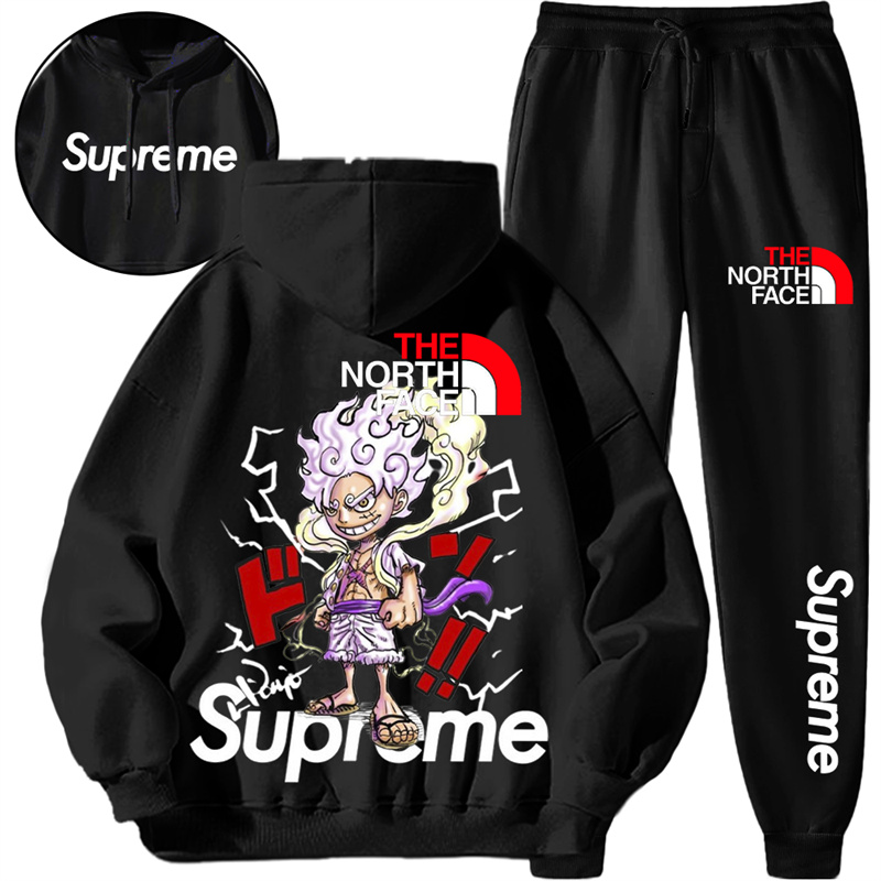 【 Supreme x The North Face 】Q版五檔羅飛時尚連名衛衣スーツ