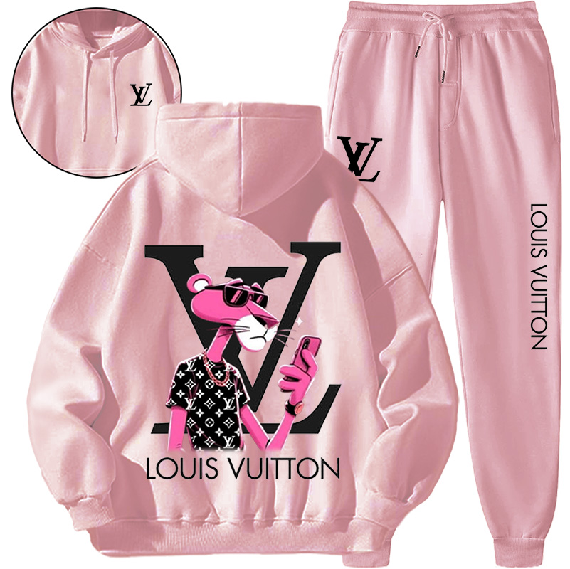 【 Louis Vuitton Malletier 】シンプルな箇性トレンド豹子連名パーカースーツです