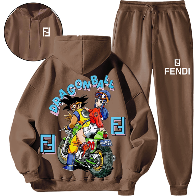 【 Fendi 】人気アニメの連名デザインのパーカーセットです