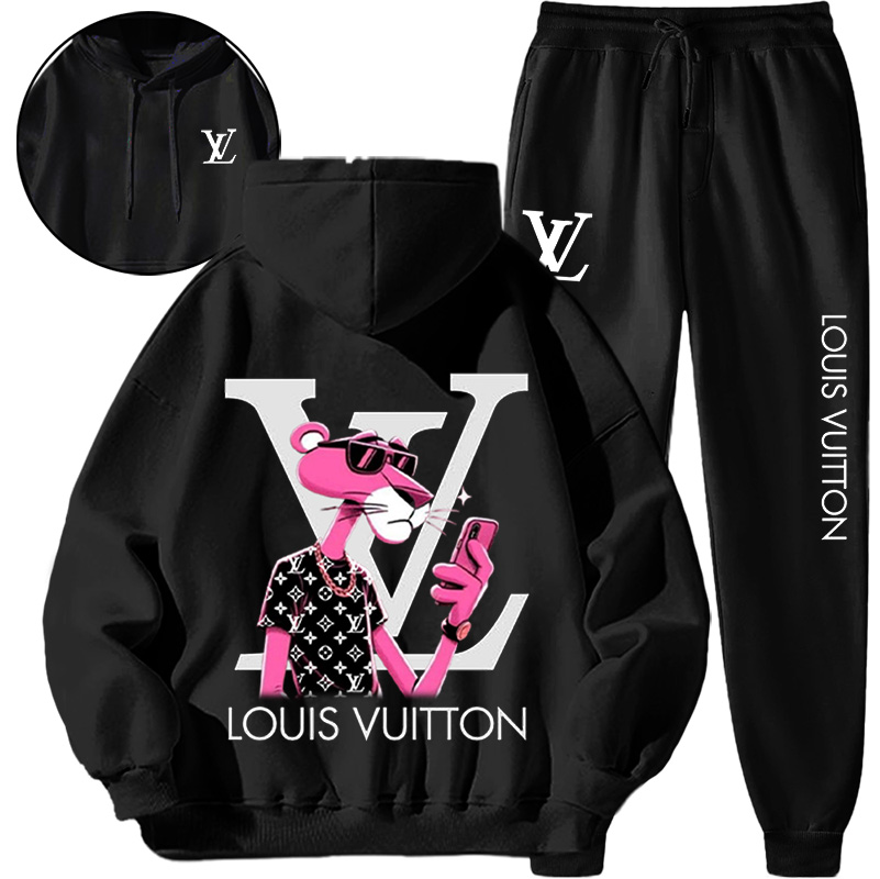 【 Louis Vuitton Malletier 】シンプルな箇性トレンド豹子連名パーカースーツです