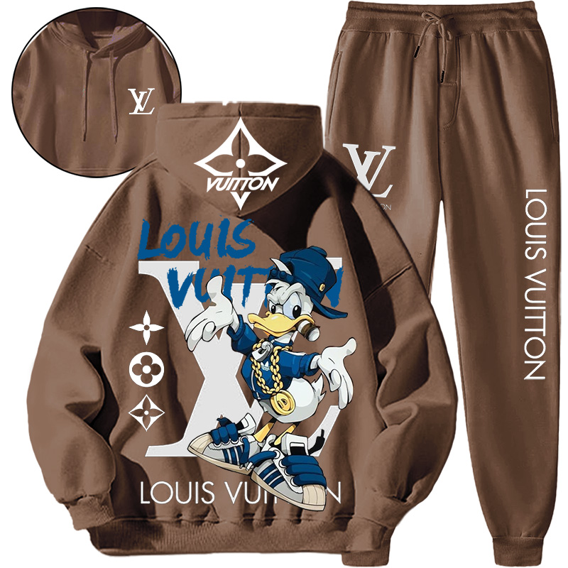 【 Louis Vuitton Malletier 】おしゃれなデザインのアヒルちゃんのパーカーセットです、経典のデザインの風格のファッションの衛衣