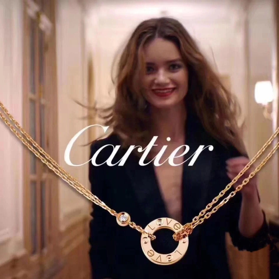 【Cartier】 LOVE ネックレス 18Kゴールド ダイヤモンド2個