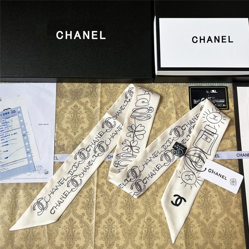 CHANEL 薄手のスカーフ03 ss