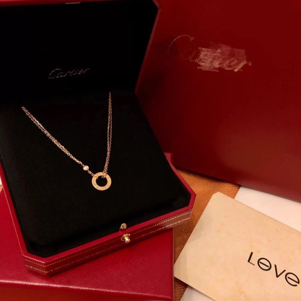 【Cartier】 LOVE ネックレス 18Kゴールド ダイヤモンド2個