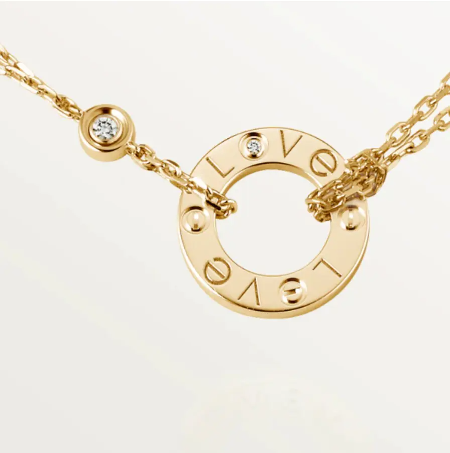 【Cartier】 LOVE ネックレス 18Kゴールド ダイヤモンド2個