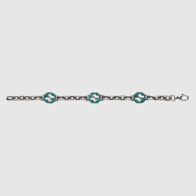 GUCCI エナメル インターロッキングG ブレスレット