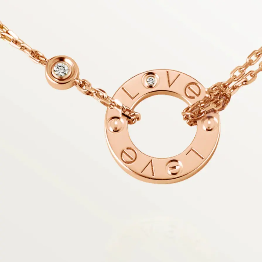 【Cartier】 LOVE ネックレス 18Kゴールド ダイヤモンド2個