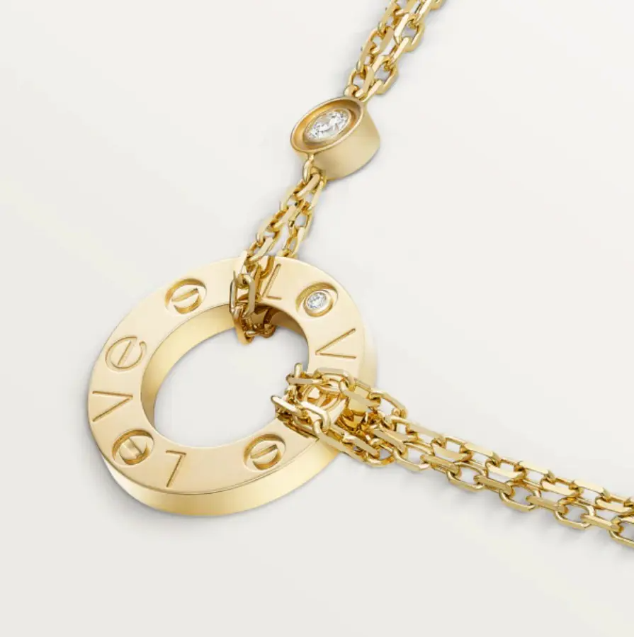 【Cartier】 LOVE ネックレス 18Kゴールド ダイヤモンド2個