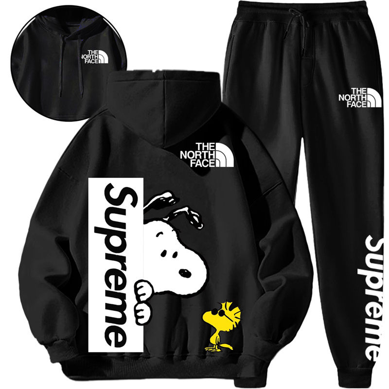 【THE NORTH FACE & SUPREME】SNOOPY ユニークなデザインのかわいい子犬ですパーカーのスーツです