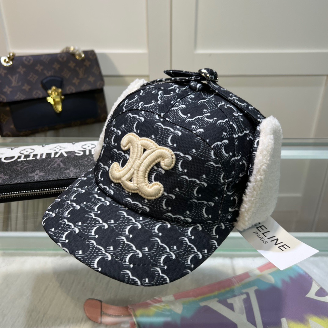 CELINE 野球帽 帽子 ラムズウール