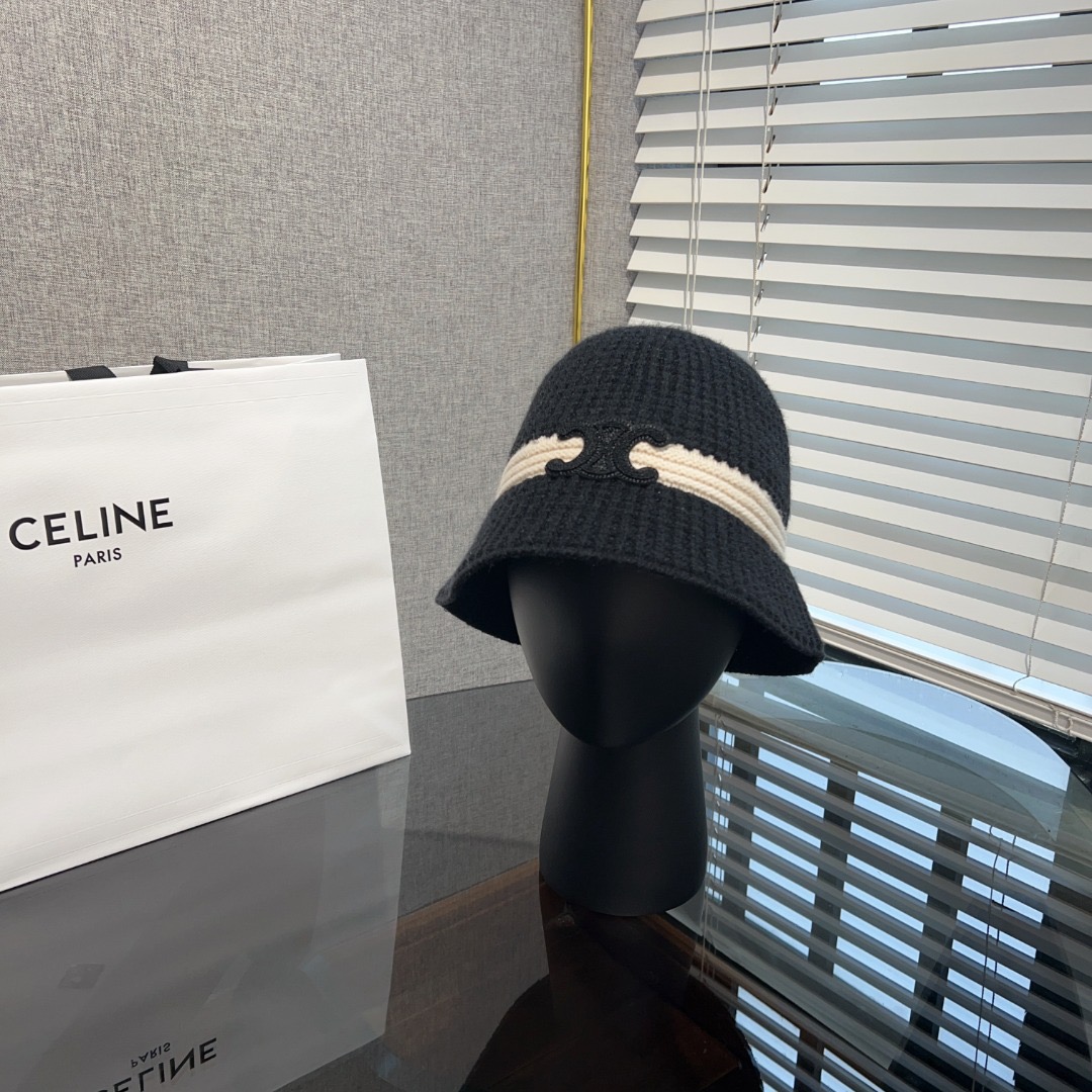 CELINE 秋冬の暖かい綿の帽子