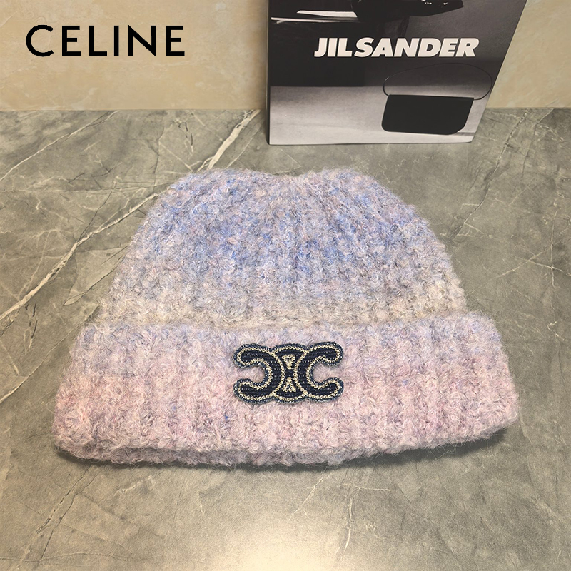 CELINEおしゃれウールニット帽01 SS95463