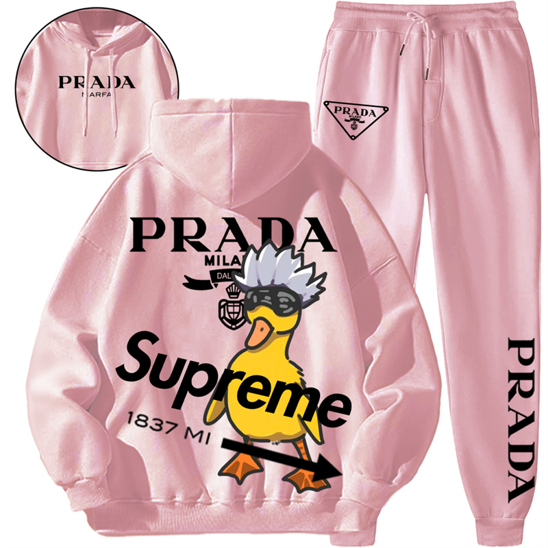 【 PRADA & SUPREME 】かわいいアヒルの子ですパーカーのスーツです