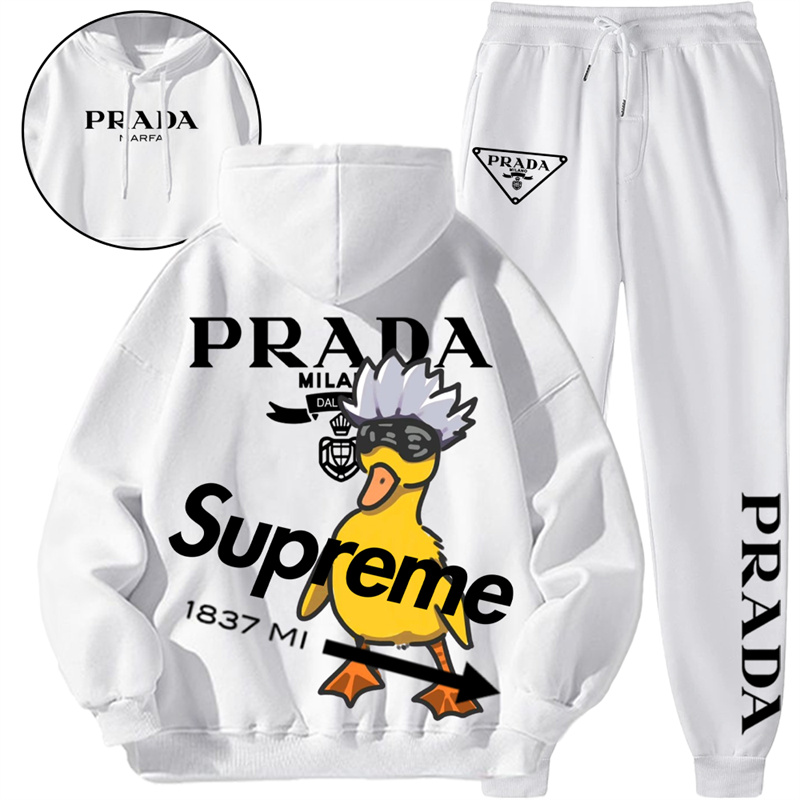 【 PRADA & SUPREME 】かわいいアヒルの子ですパーカーのスーツです