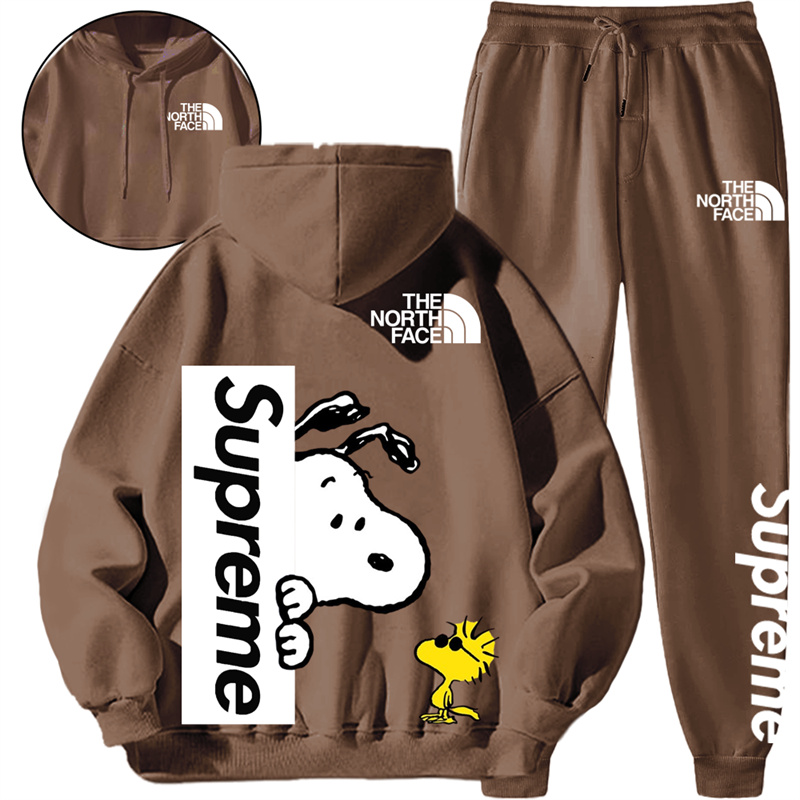 【THE NORTH FACE & SUPREME】SNOOPY ユニークなデザインのかわいい子犬ですパーカーのスーツです