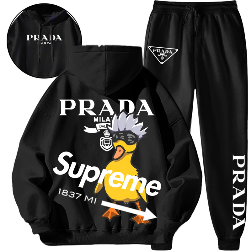 【 PRADA & SUPREME 】かわいいアヒルの子ですパーカーのスーツです