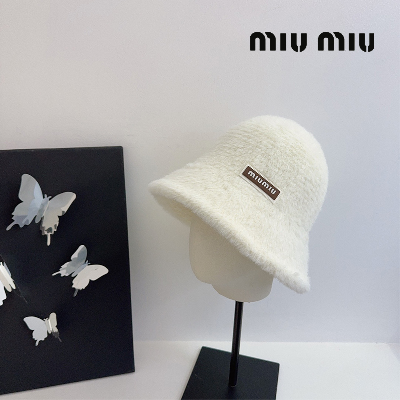miumiu綿毛の漁師帽 SS96992