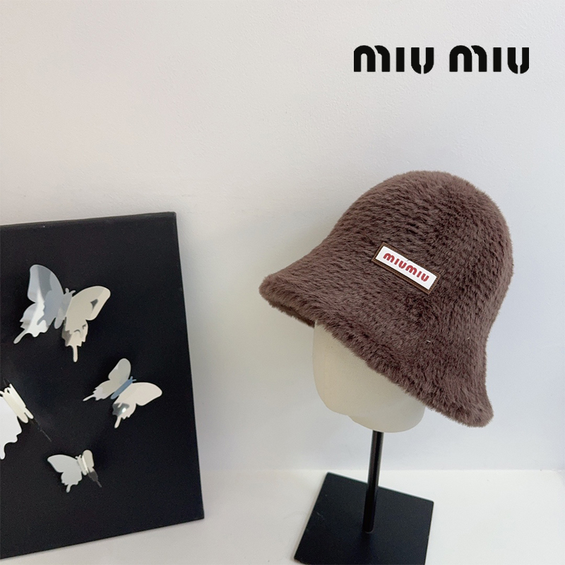 miumiu綿毛の漁師帽 SS96992