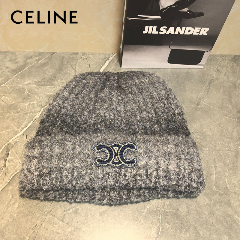 CELINEおしゃれウールニット帽03 SS95463