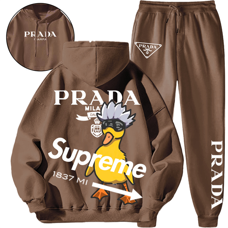 【 PRADA & SUPREME 】かわいいアヒルの子ですパーカーのスーツです