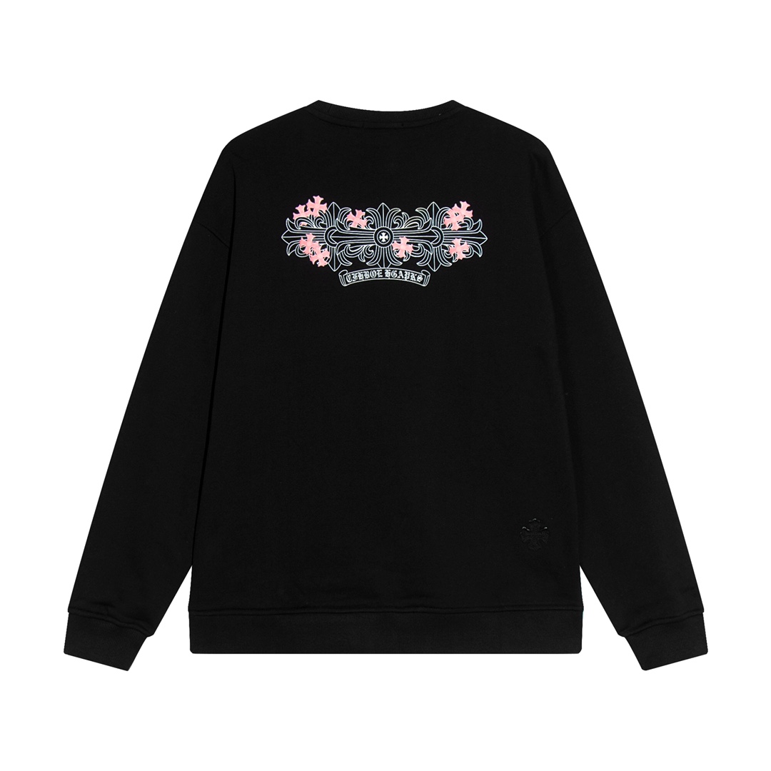 【2024】【CHROME HEARTS 公式旗艦店】クロムハーツ 丸首の衛衣 スウェット ご好評に付き再入荷！
