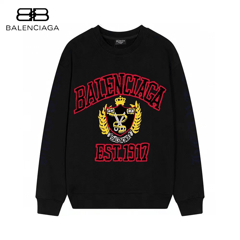 balenciagaコットンのおしゃれ丸首パーカーです07 SS95554