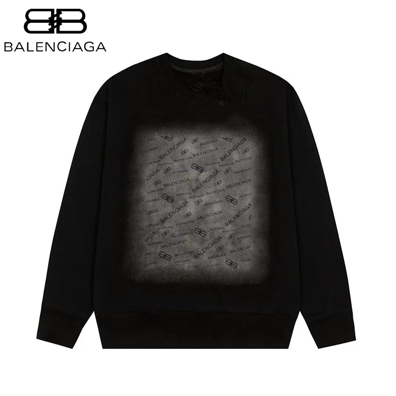 balenciagaコットンのおしゃれ丸首パーカーです14 SS95557
