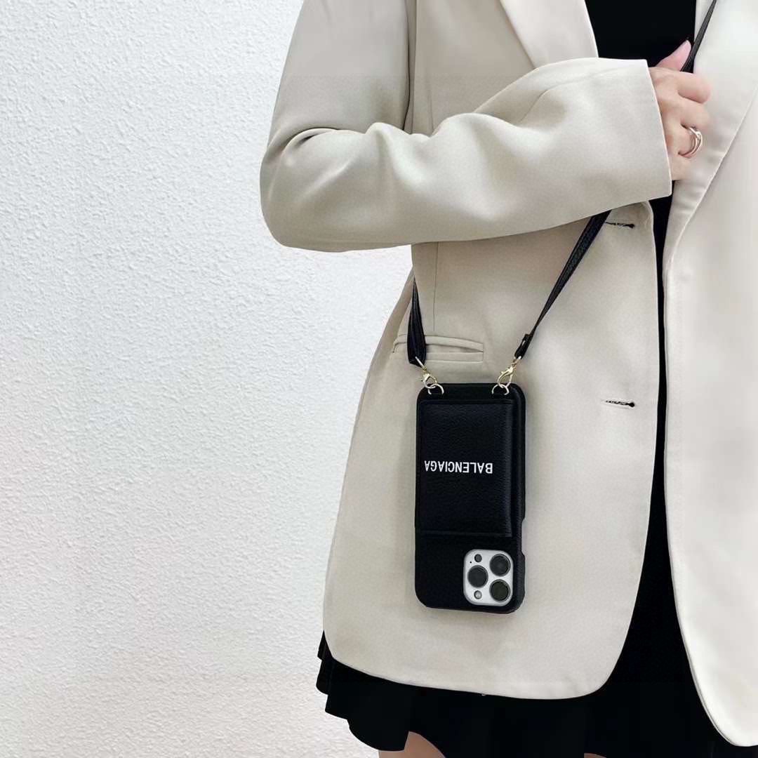 Balenciaga ブラック 電話ケース zm