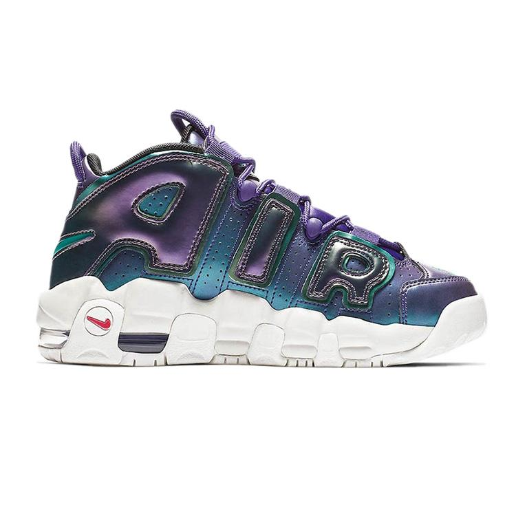 NIKE ナイキ AIR MORE UPTEMPO GS 'IRIDESCENT PURPLE' エア モア アップテンポ ガールズ キッズサイズ キッズ レディース スニーカー COURT PURPLE/RUSH PINK/NEPTUNE GREEN コートパープル/ラッシュピンク/ネプチューングリーン【海外限定 日本未入荷】