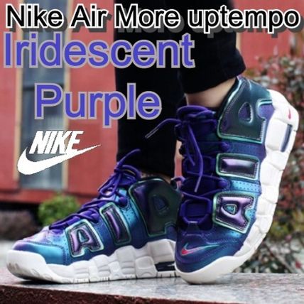 NIKE ナイキ AIR MORE UPTEMPO GS 'IRIDESCENT PURPLE' エア モア アップテンポ ガールズ キッズサイズ キッズ レディース スニーカー COURT PURPLE/RUSH PINK/NEPTUNE GREEN コートパープル/ラッシュピンク/ネプチューングリーン【海外限定 日本未入荷】