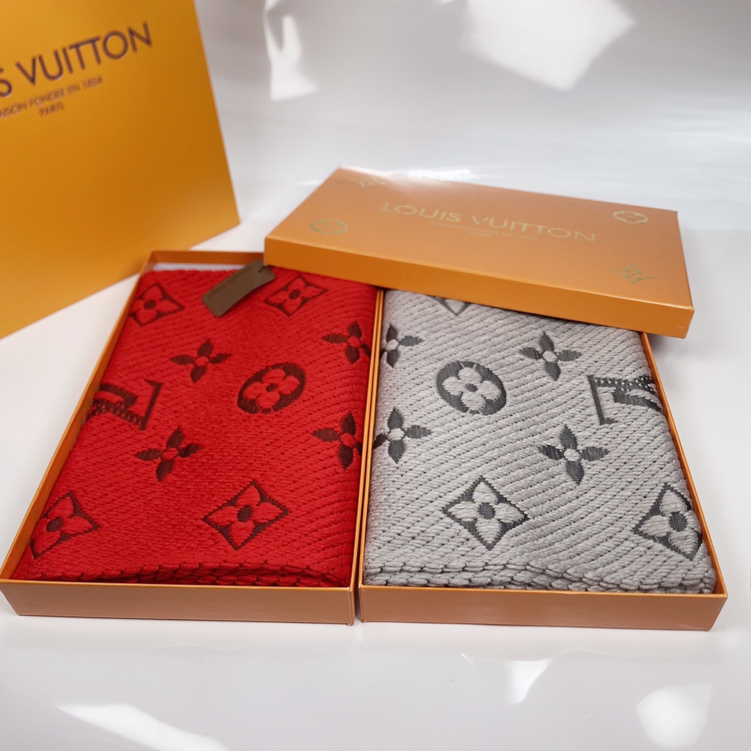 【Louis Vuitton 】（ルイヴィトン）ウールスカーフ2色 185 x 30cm