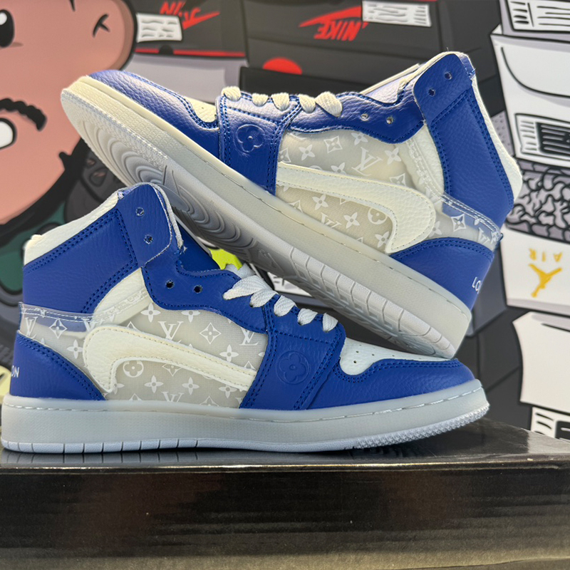 「正規品保証、公式と同じデザイン」Louis Vuitton&Air jordan 1 スニーカー