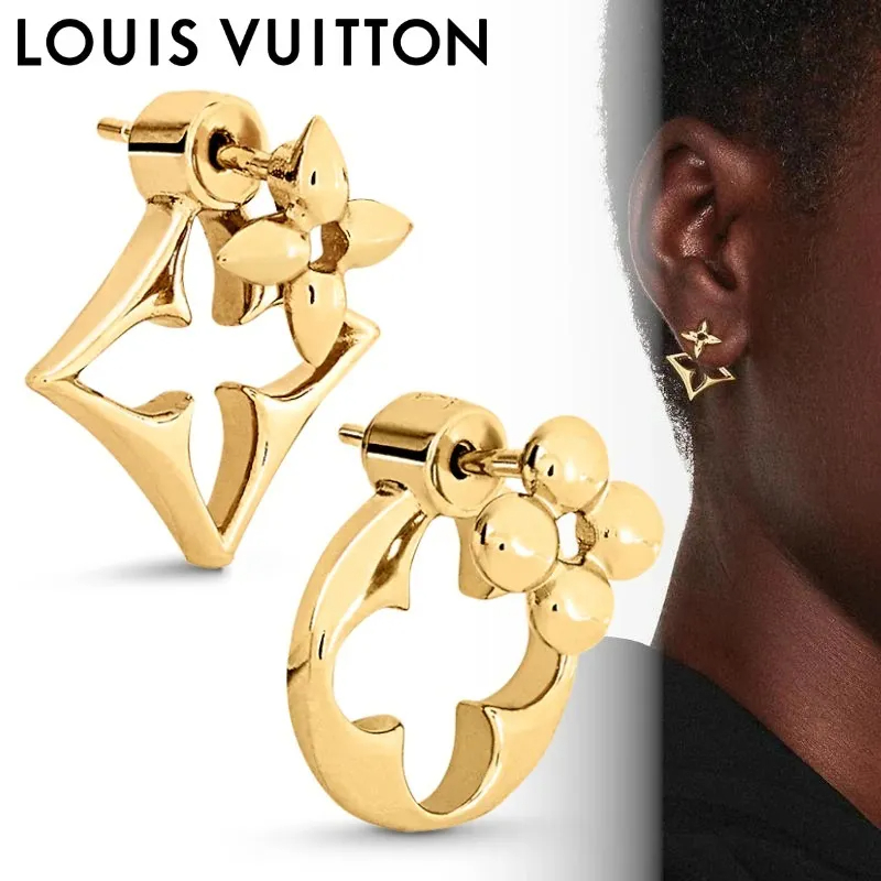 人気！すぐ届く！【louis-vuitton】ゴールド-フラワー-ピアス