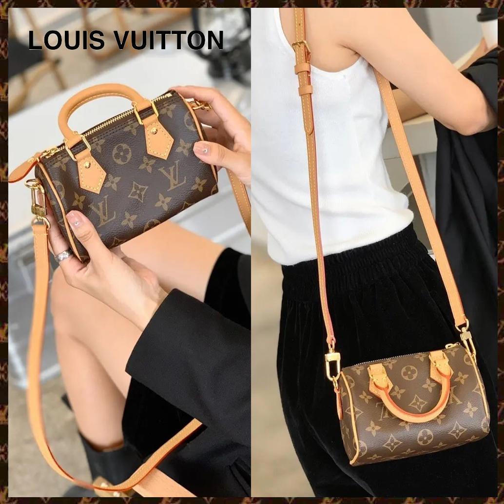 直営店?すぐ届く?LOUIS VUITTON ナノ?スピーディ モノグラム M81085